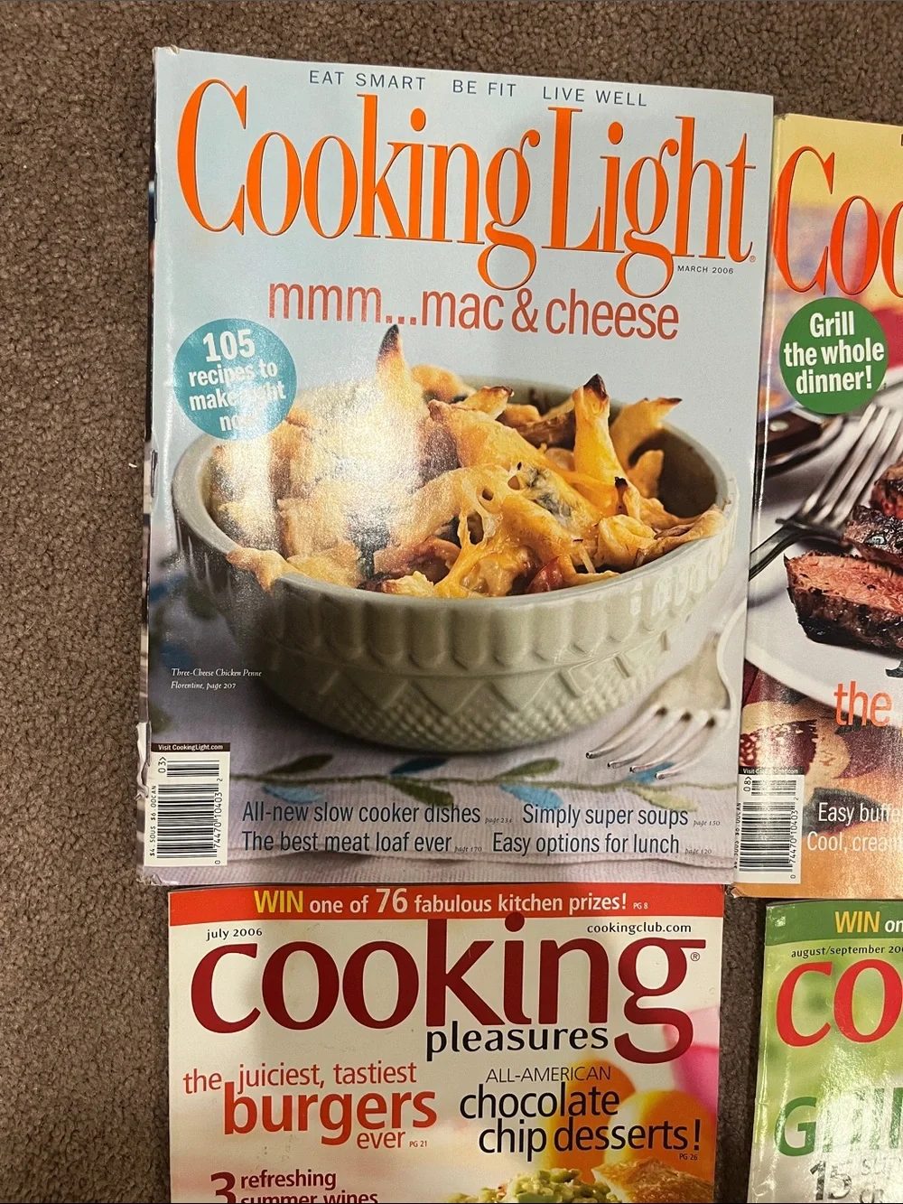 Cooking Pleasures Magazine Bundle - Assorted Red & White Covers